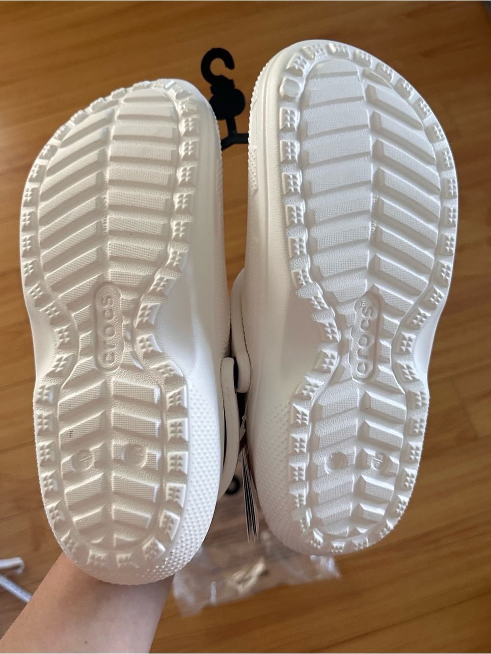 Crocs Classic Clogs in White and Black - Picture 3 of 6